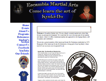 Tablet Screenshot of escambiamartialarts.com